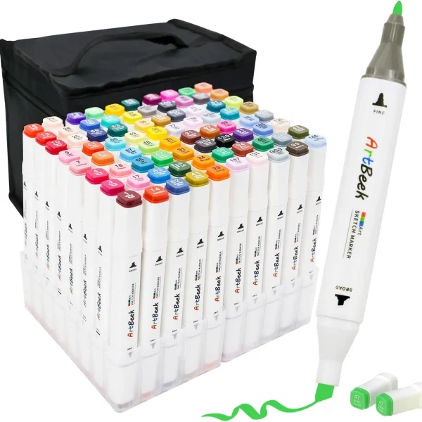 ArtBeek Alcohol Markers, for Adult Coloring Books