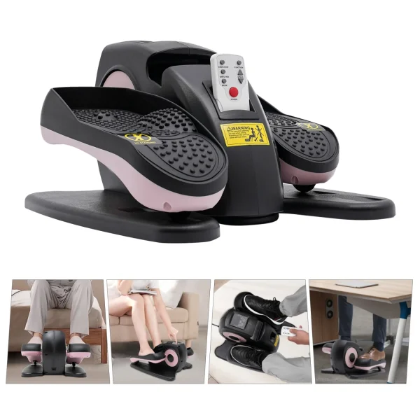 2-in-1 Seated Standing Mini Elliptical with LCD Screen Remote Control