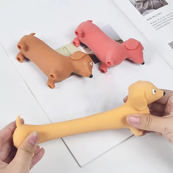 Dachshund Dog Stretchable Squeezy Fidget Toy Anxiety Stress Reliever